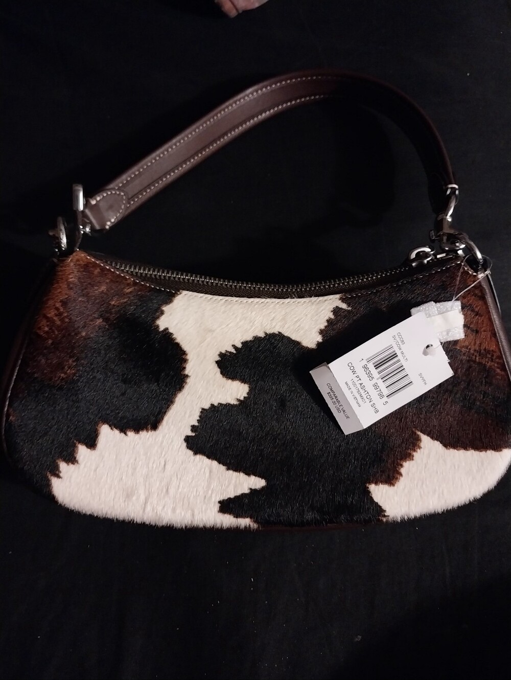 New Coach Cow Print Ashton Bag - Picture 9 of 9